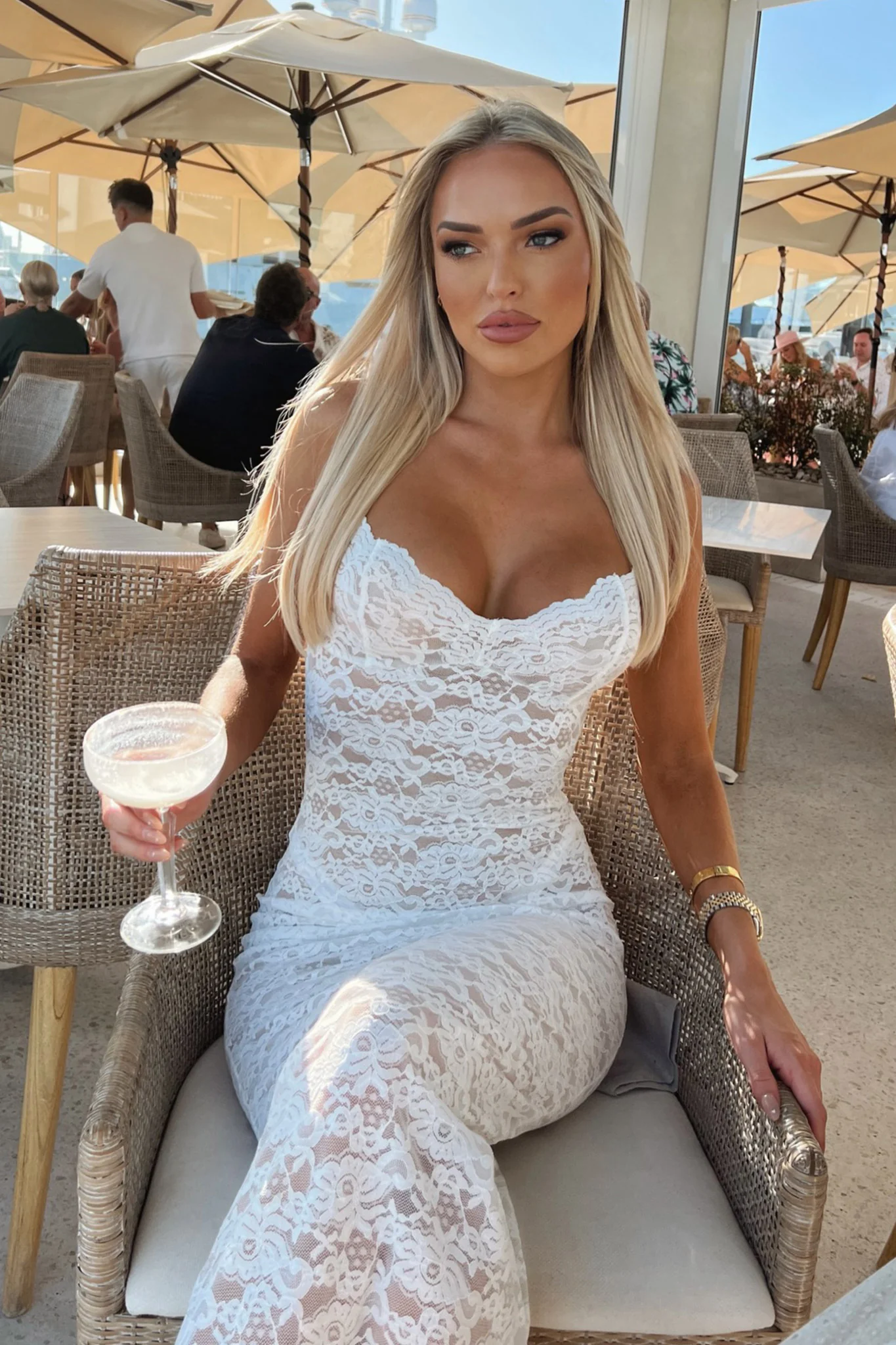 Destiny Midi Dress - White