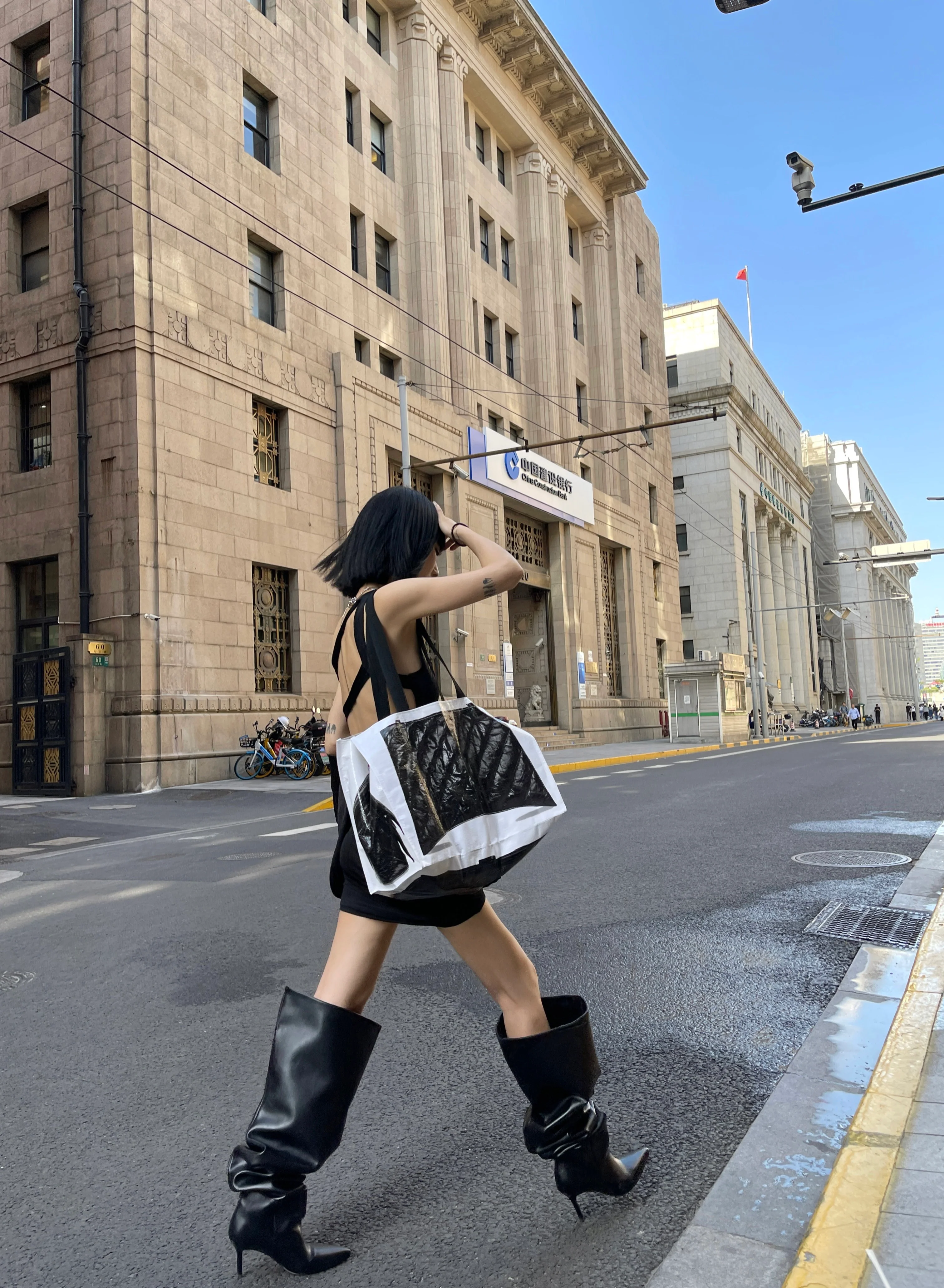 Grocery Bags Creative Parody Hourglass Bag Print Woven Bag Fire All Over Net Fitness Leisure Bag