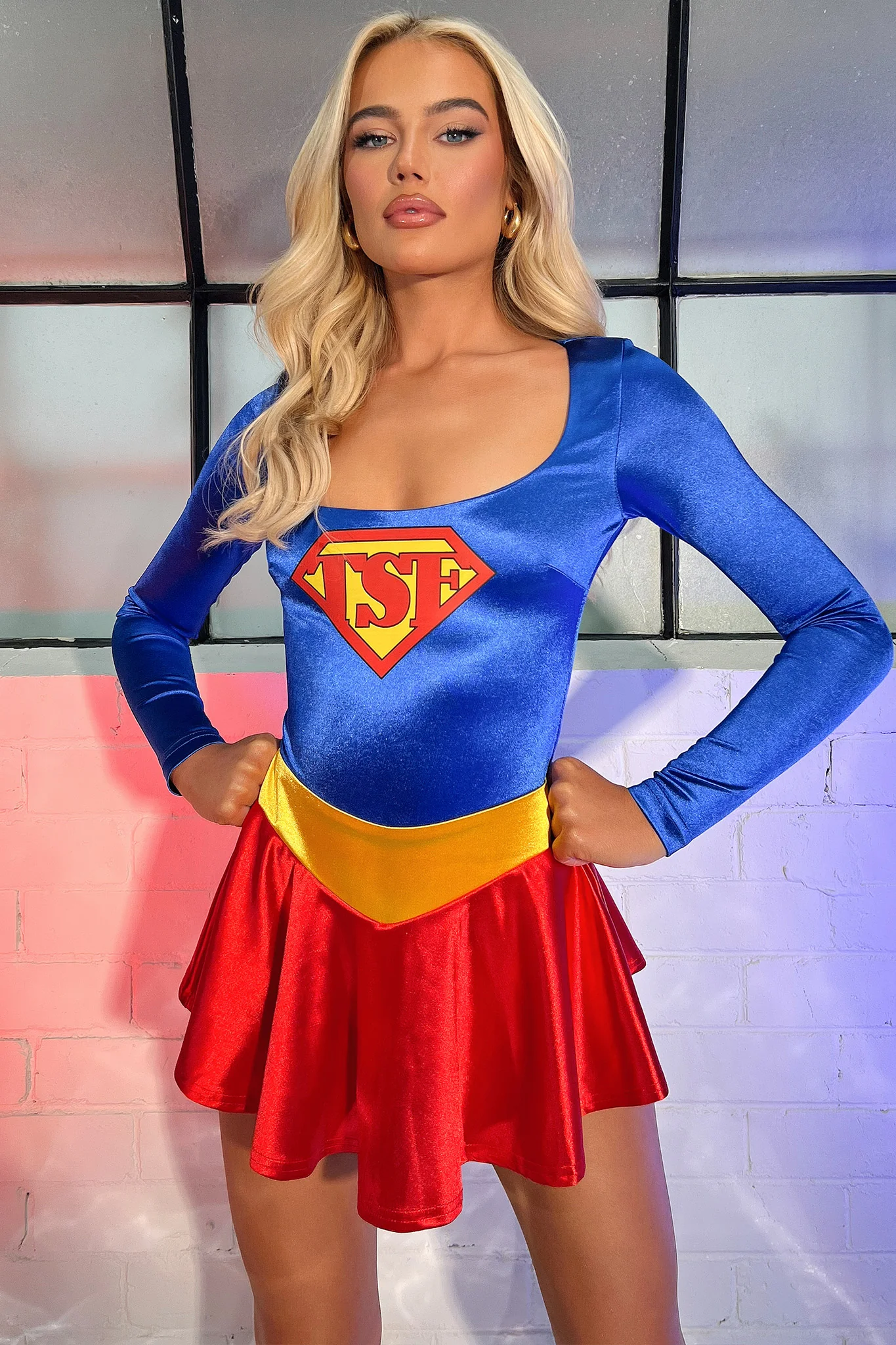 Unstoppable Dress - Blue/Red