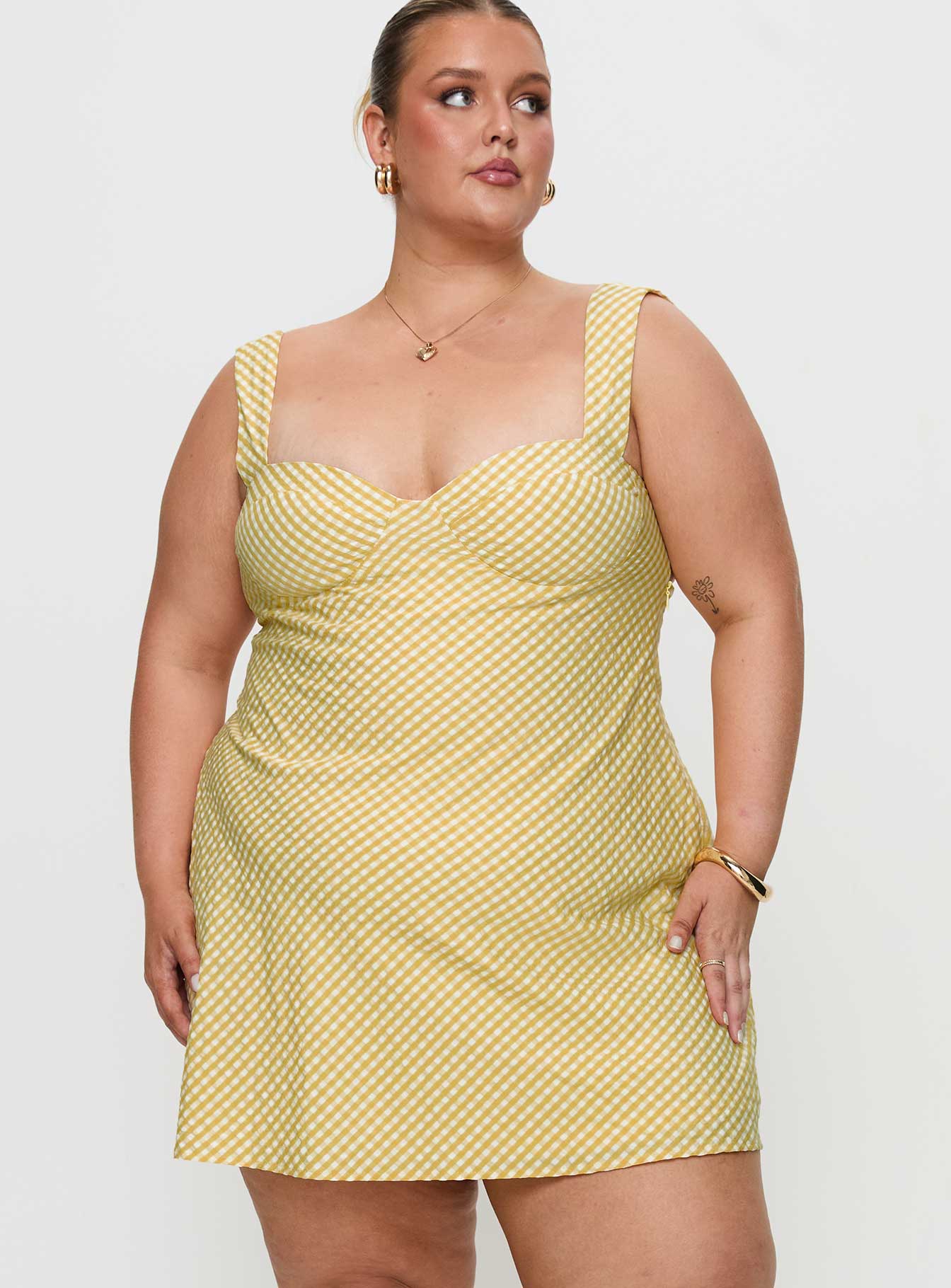 Mcbeath Mini Dress Yellow Curve