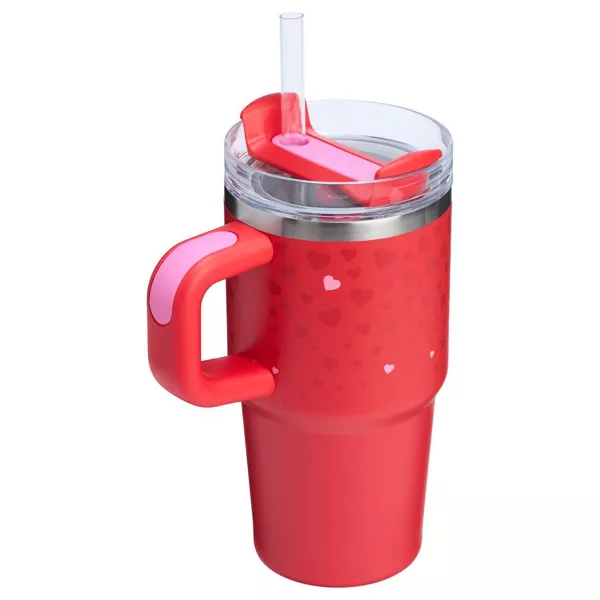 Stanley 20 oz Stainless Steel H2.0 Flowstate Quencher Tumbler with handle - Valentine